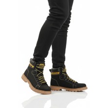 Conteyner Siyah Nubuk Bağcıklı Kaymaz Taban Erkek Bot 930 M