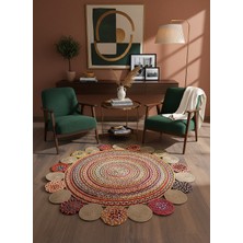 Rose'n Home JÜT-RV438 Elde Dokuma Doğal Jüt Hasır Halı