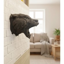 Nilavia Dekoratif Asılabilir Siyah Ayı Başı 3D Duvar Heykeli 25X19 cm - AL002A-61SSS4