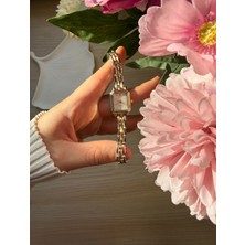 Rubsey Retro Minimal Metal Kordon Vintage Kadın Kol Saati Çift Renk