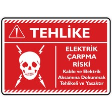 İsg Tabelam 25X35CM/FOSFORLU Kompozit/tehlike! Elektrik Çarpma Riski