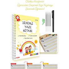 Esokal Sihirli Yazı Alıştırma Kitabı - Oluklu Sihirli Uçan Kalemli Eğitici Aktivite Kitabı (3-7 Yaş)