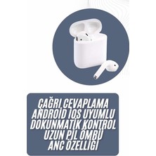 Nilavia 2025 Model Çağrı Cevaplayabilen Bluetooth Kulaklık Beyaz Dokunmatik Kontrol - AL002A-61VNG0