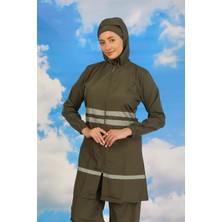 Moda Çizgi Kadın Tam Tesettür Mayo Haki 31061