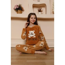 Moda Çizgi Kız Çocuk Welsoft Polar Pijama Takımı 20522