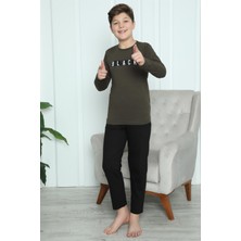 Moda Çizgi Erkek Çocuk Penye Pijama Takım 20419