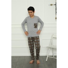 Moda Çizgi Erkek Çocuk Penye Pijama Takım 20387