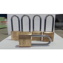 Doras Ersa 5'li Set Uzun Kanca Pas Pirinç Asma Kilit 30 mm