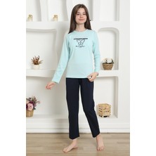 Moda Çizgi Kız Çocuk Penye Pijama Takım 20421