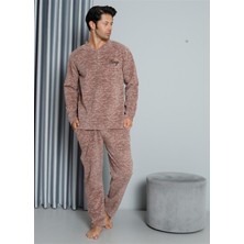 Moda Çizgi Welsoft Polar Erkek Pijama Takımı 6827