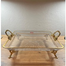 Aless Altın Detaylı Dekoratif Kare Sunumluk