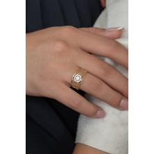 Oroline Kuyumculuk 8 Ayar Kafes Desenli Kadın Altın Yüzük