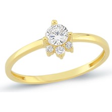 Oroline Kuyumculuk 14 Ayar Taşlı Kadın Altın Eklem Yüzük