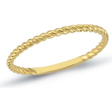 Oroline Kuyumculuk 8 Ayar Taşsız Minimal Hafif Altın Kadın Yüzük