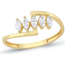 Oroline Kuyumculuk 14 Ayar Modern Kadın Altın Yüzük