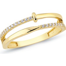 Oroline Kuyumculuk 8 Ayar Trend Kadın Eklem Altın Yüzük