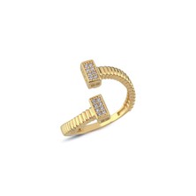 Oroline Kuyumculuk 8 Ayar Açık Uçlu Vurgulu Kadın Altın Yüzük