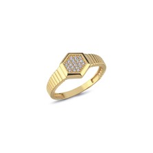 Oroline Kuyumculuk 8 Ayar Geometrik Desenli Kadın Altın Yüzük