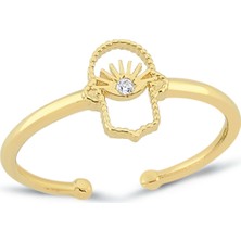 Oroline Kuyumculuk 14 Ayar Antik Desenli Kadın Altın Yüzük