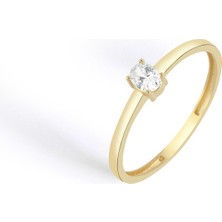 Oroline Kuyumculuk 8 Ayar Altın Tektaşlı Kadın Yüzük