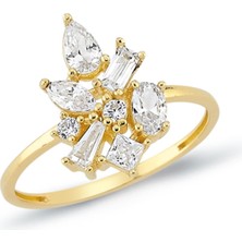 Oroline Kuyumculuk 8 Ayar Modern ve Şık Kadın Altın Yüzük