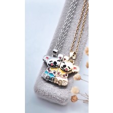 Serenity Mıknatıslı Figür Çift Arkadaş Çelik Kolye