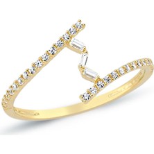 Oroline Kuyumculuk 14 Ayar Modern Kadın Altın Eklem Yüzük