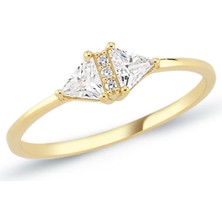 Oroline Kuyumculuk 8 Ayar Şık Kadın Altın Yüzük