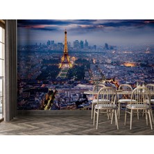 Grown Eyfel Kulesi Paris Gece Manzarası Duvar Kağıdı