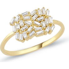 Oroline Kuyumculuk 14 Ayar Şık Kadın Altın Yüzük