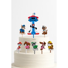 Paw Patrol 8 Parça Pasta ve Muffin Cupcake Süsleme Seti Modern Tema ile Eğlenceli Tasarım