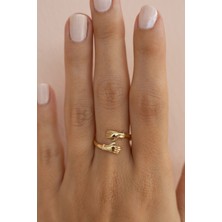 Oroline Kuyumculuk 8 Ayar Sarılan Model Kadın Altın Yüzük