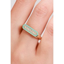 Oroline Kuyumculuk 14 Ayar Mineli Kadın Altın Yüzük