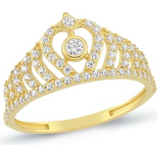 Oroline Kuyumculuk 8 Ayar Taç Desenli Altın Yüzük