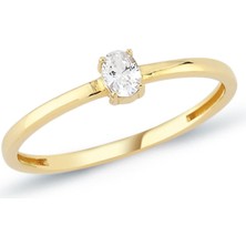 Oroline Kuyumculuk 8 Ayar Altın Tektaş Kadın Yüzük