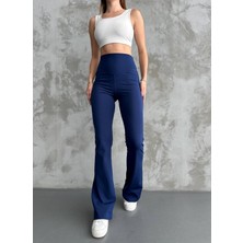 Betnur Kadın Dalgıç Kumaş Şardonlu Ispanyol Paça Tayt