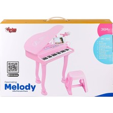 BAO-1403 0213  Mikrofonlu 37 Tuşlu Mp3 Çalar Büyük Pembe Piyano