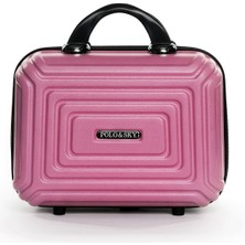 Polo&sky Altuğ Model Gül Kurusu Renk Abs Makyaj Çantası El Valizi