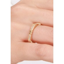 Oroline Kuyumculuk 8 Ayar Taşlı Trend Kadın Altın Yüzük