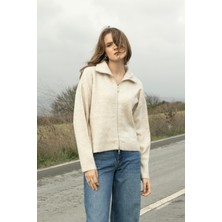 Nisan Triko Fermuarlı Triko Hırka