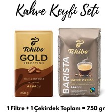 Tchibo Kahve Keyfi Seti – Gold Selection Filtre Kahve 250 G + Barista Caffè Crema Çekirdek Kahve 500 G | 2’li Avantajlı Set