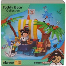P881005 Panlos Teddy Ayı Koleksiyonu Korsan 190 Parça Block Oyuncak