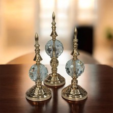 Şahane Home 3 Lü Dekoratif Cam Küre Seti-Gold