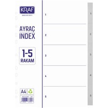 Kraf Seperatör, 1 - 5 Rakam, Klasör Içi Ayraç, Düzenleyici