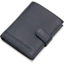 Guard Lacivert Patlı Bozuk Para Cepli Çok Bölmeli Dikey Model Hakiki Deri Erkek Cüzdanı  - GRD251025WT1625