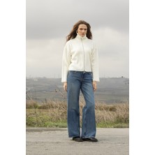 Nisan Triko Fermuarlı Triko Hırka