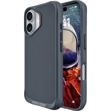 Bix iPhone 16 Plus Vortex Magsafe Kılıf Stand Özellikli 3x Korumalı Mikro Fiber Iç Yüzey Lacivert