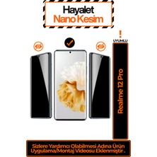 Mietubl Realme 12 Pro Uyumlu Hayalet Nano Ekran Koruyucu | 30° Gizlilik Filtreli, Kenarsız Tam Şeffaf, Kırılmaz Esnek Polymer Zırh