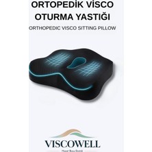 Viscowell Ortopedik Oturma Simidi Koltuk Minderi Visko Kuyruk Sokumu Hemoroidd Yastığı Puf