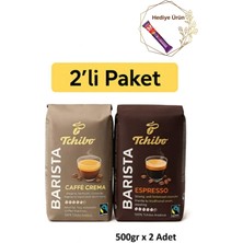 Tchibo Barista Çekirdek Kahve Seti 2’li | Caffè Crema 500 G + Espresso 500 G | Toplam 1 kg